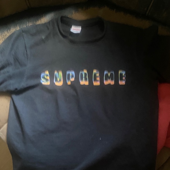 Supreme Black Tee with Multicolor Logo - Picture 1 of 1
